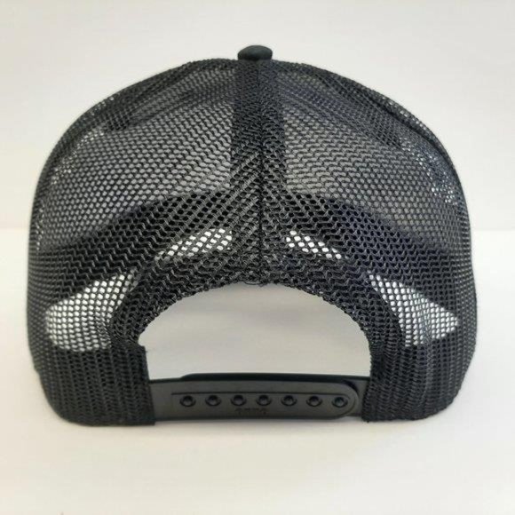 Jack Daniels Whiskey Retro Trucker JD Snapback Cap Hat Black Embroidered Patch - Picture 4 of 4